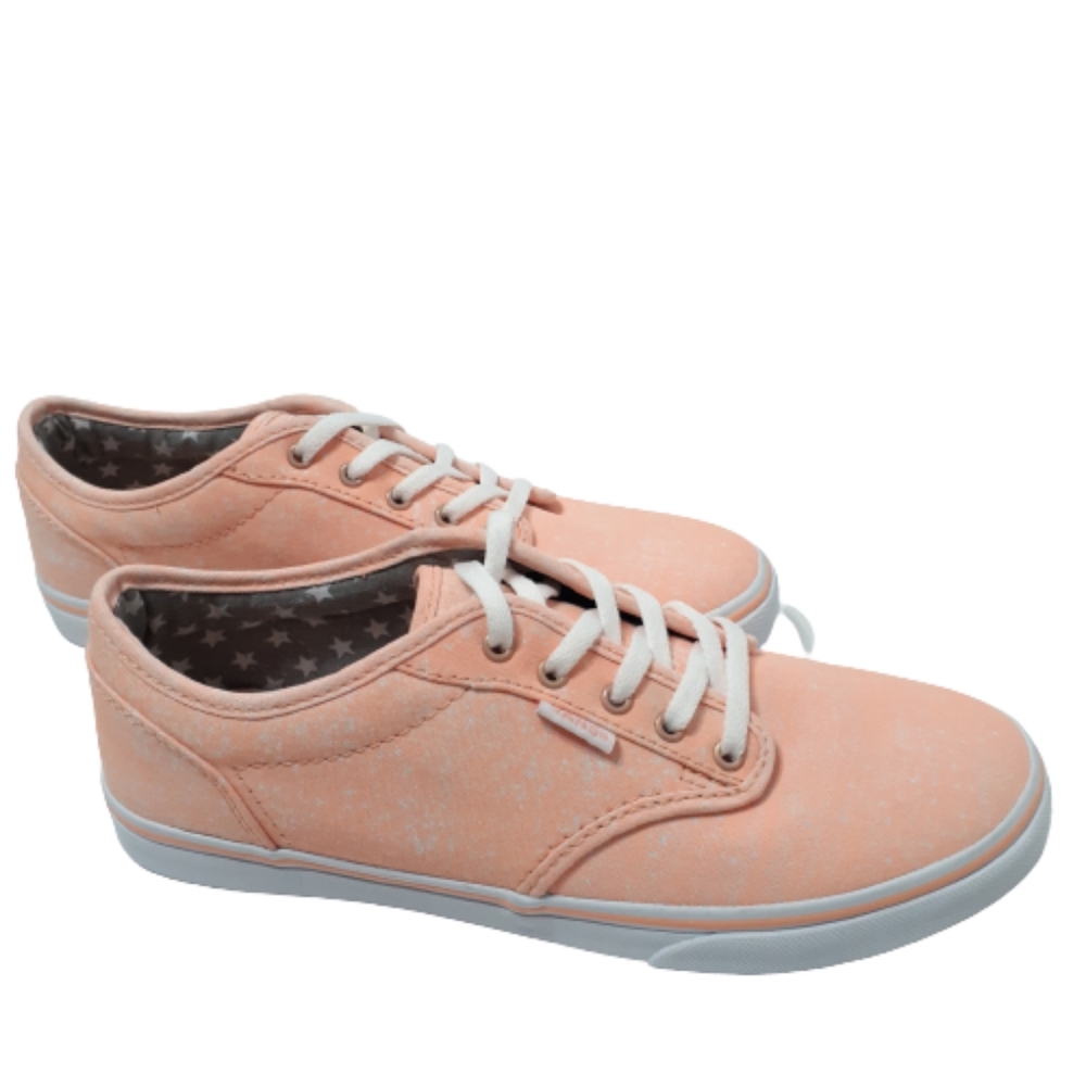 VANS Apricot And White Patterned Sneakers